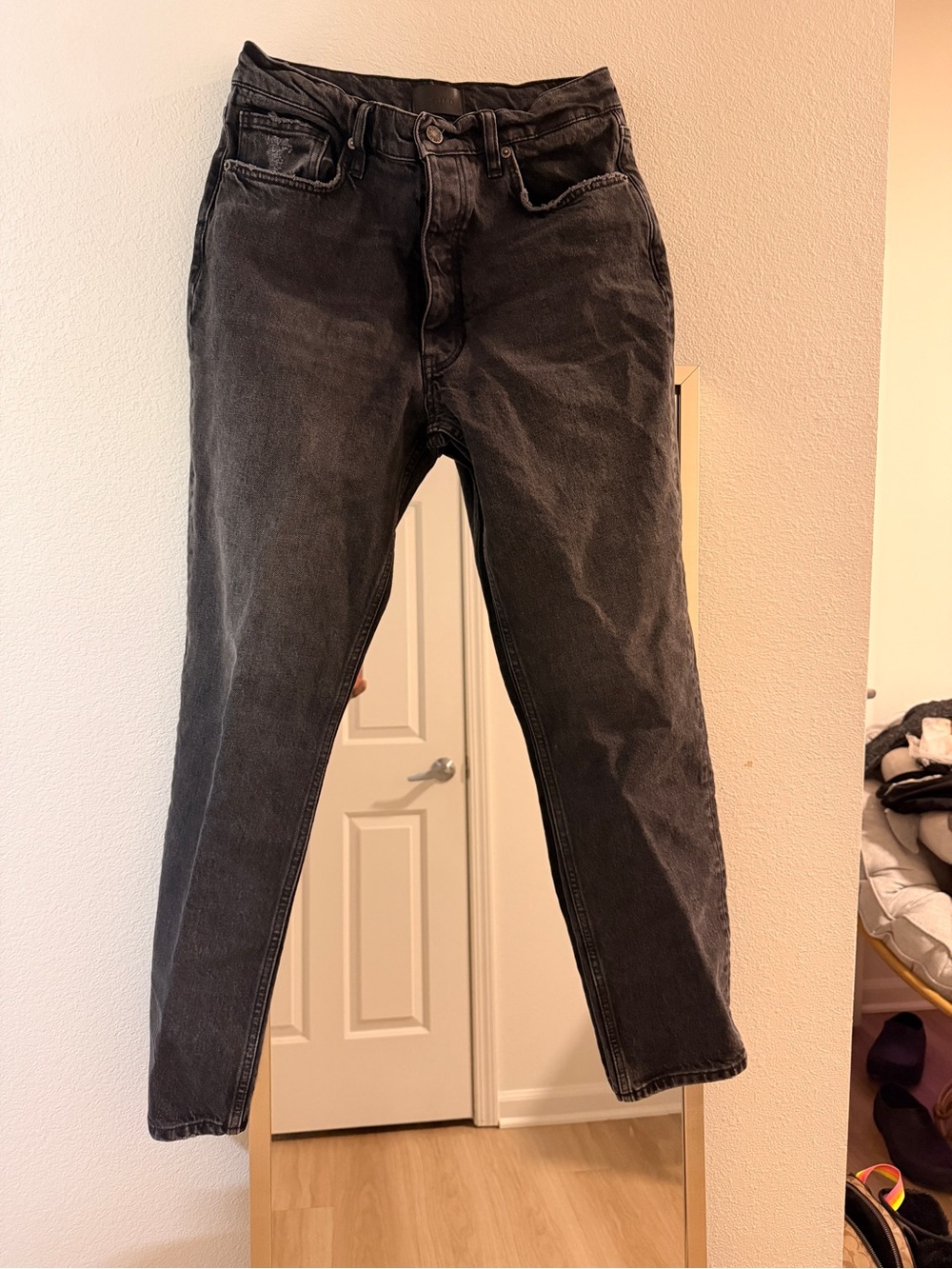 Women’s Black Washed Jeans - Classic Straight Fit